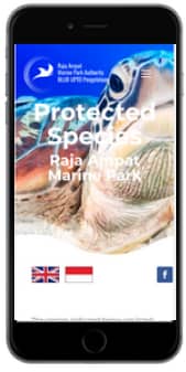 raja ampat marine park website smartphone view